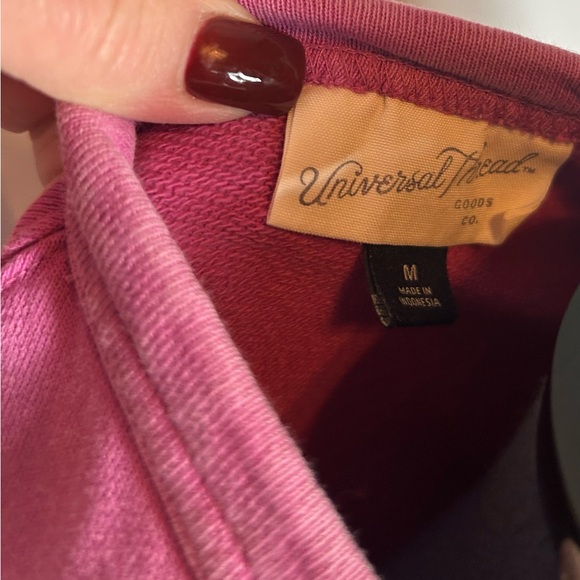 Universal Thread Fuchsia Sweatshirt with Patchwork Rabbit - Picture 3 of 3
